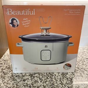 Beautiful 6 Quart Programmable Slow Cooker, Sage Green by Drew Barrymore